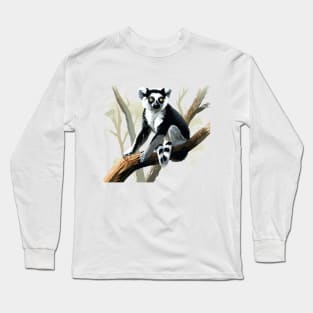 Ruffed Lemur Long Sleeve T-Shirt